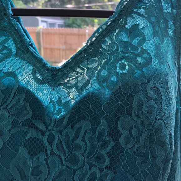 Teal lace dress - Picture 3 of 4